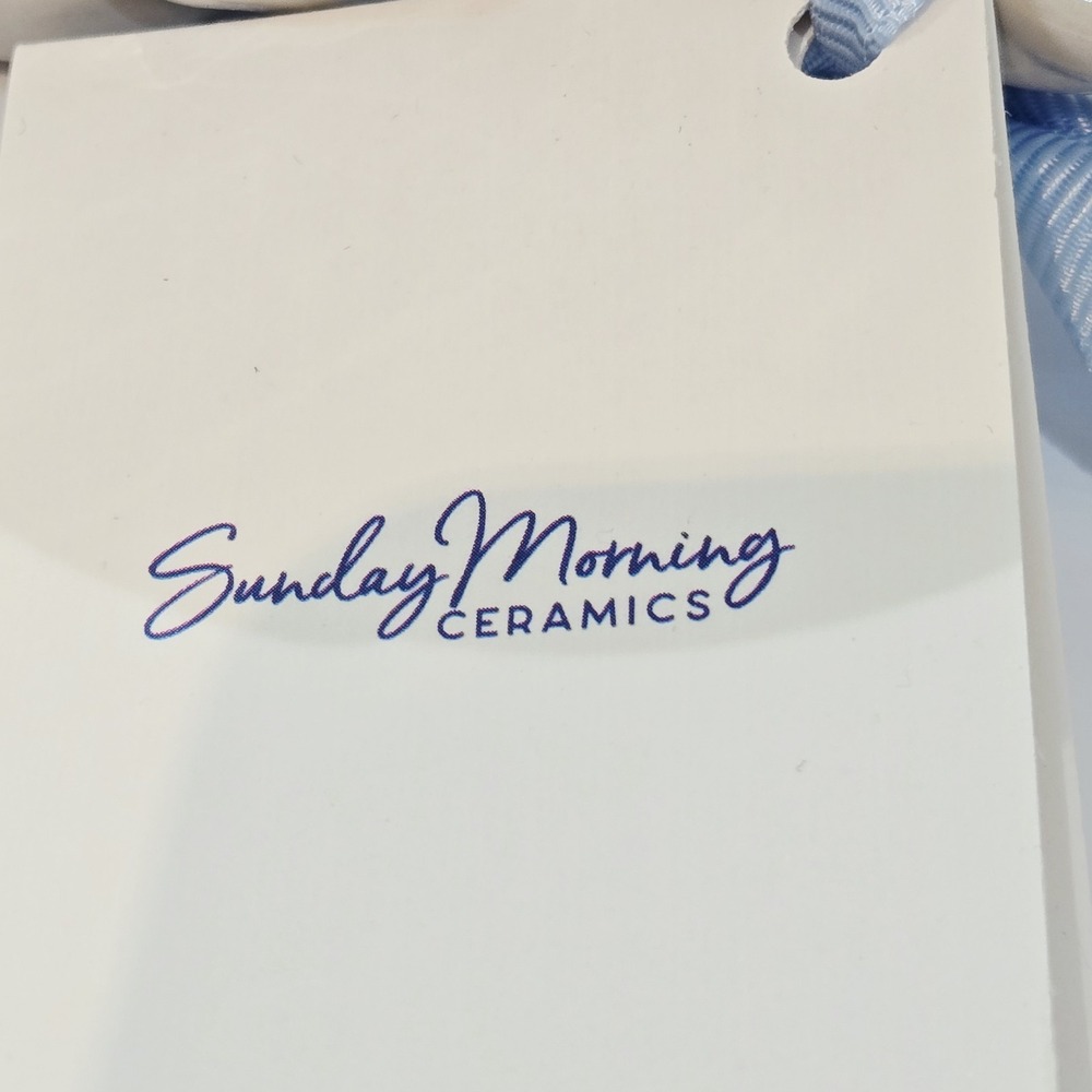 Sunday Morning Ceramics Mug Shells Shell Seaside Harbor Artisanal White New! - Picture 8 of 10